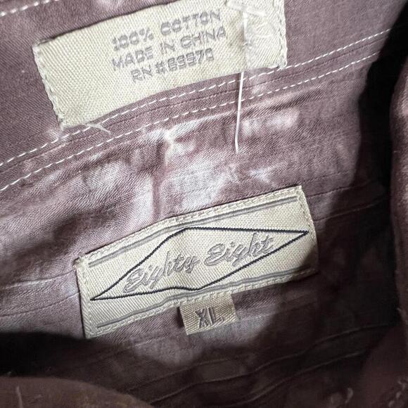 Y2K Gothic Grunge Punk Bleach Crest and Wings Eighty-Eight Button Up Shirt Sz XL - Picture 10 of 12